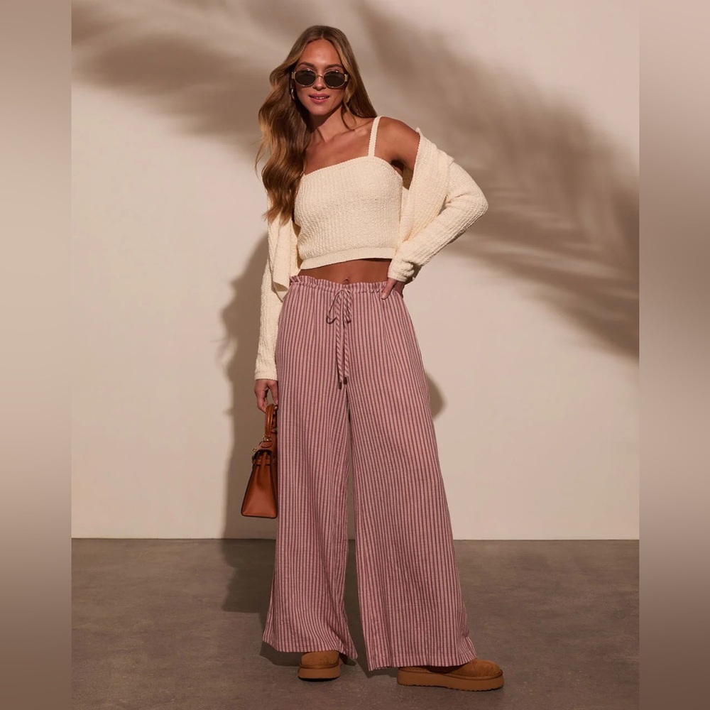 Addiena Striped Drawstring Pant